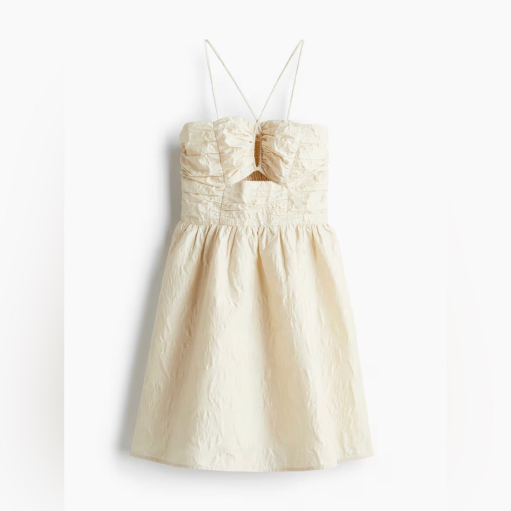 H&M JACQUARD-WEAVE MINI DRESS
